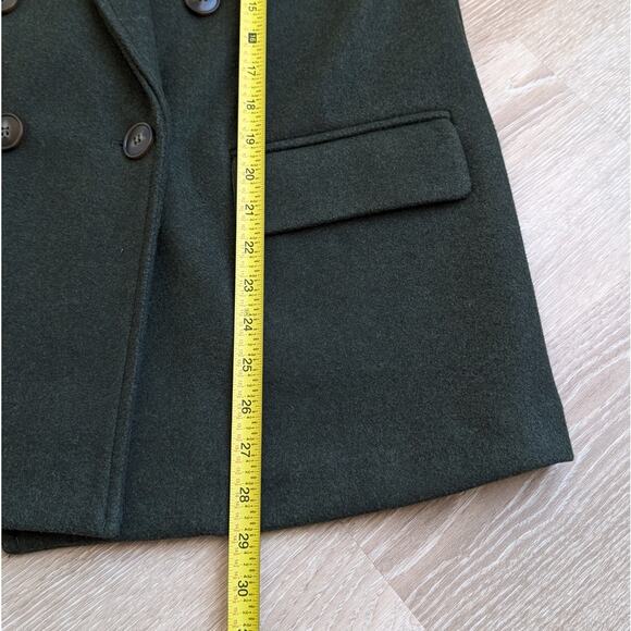 Zara Green Oversized Velvet Double-Breasted Vest Sleeveless Jacket, size S - Picture 6 of 10